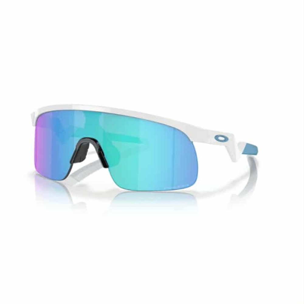 Oakley Encoder Sunglasses Prizm Sapphire Lens White/Blue Frame